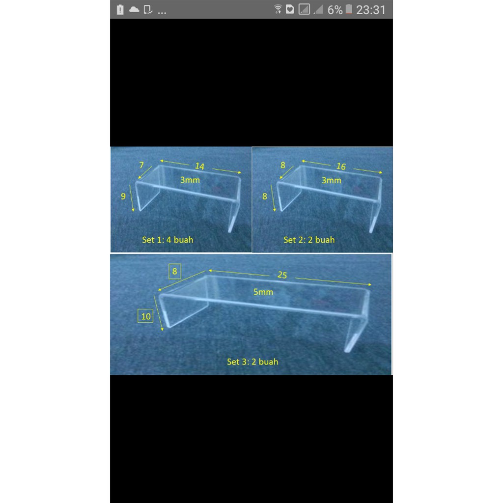 

set bending akrilik Murah