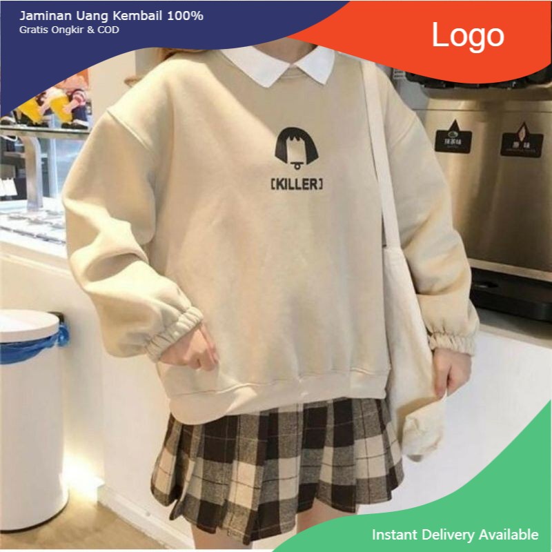 Sweeter Cewe Sweeter Murah Sweeter Lucu KILLER Sweter Basic Unisex Wanita Pria Couple Oversize Cewek