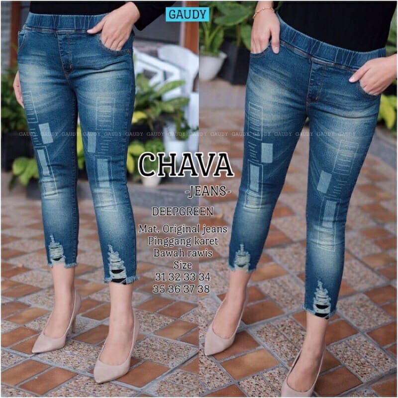 SIZE 31-38!! SUPER  PREMIUM CHAVA JEGGING 7/9 VARIASI SABLON