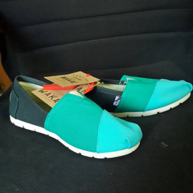 Sepatu Casual Wanita Wakai Tansel Teal Turquoise Pale Blue Original 100%