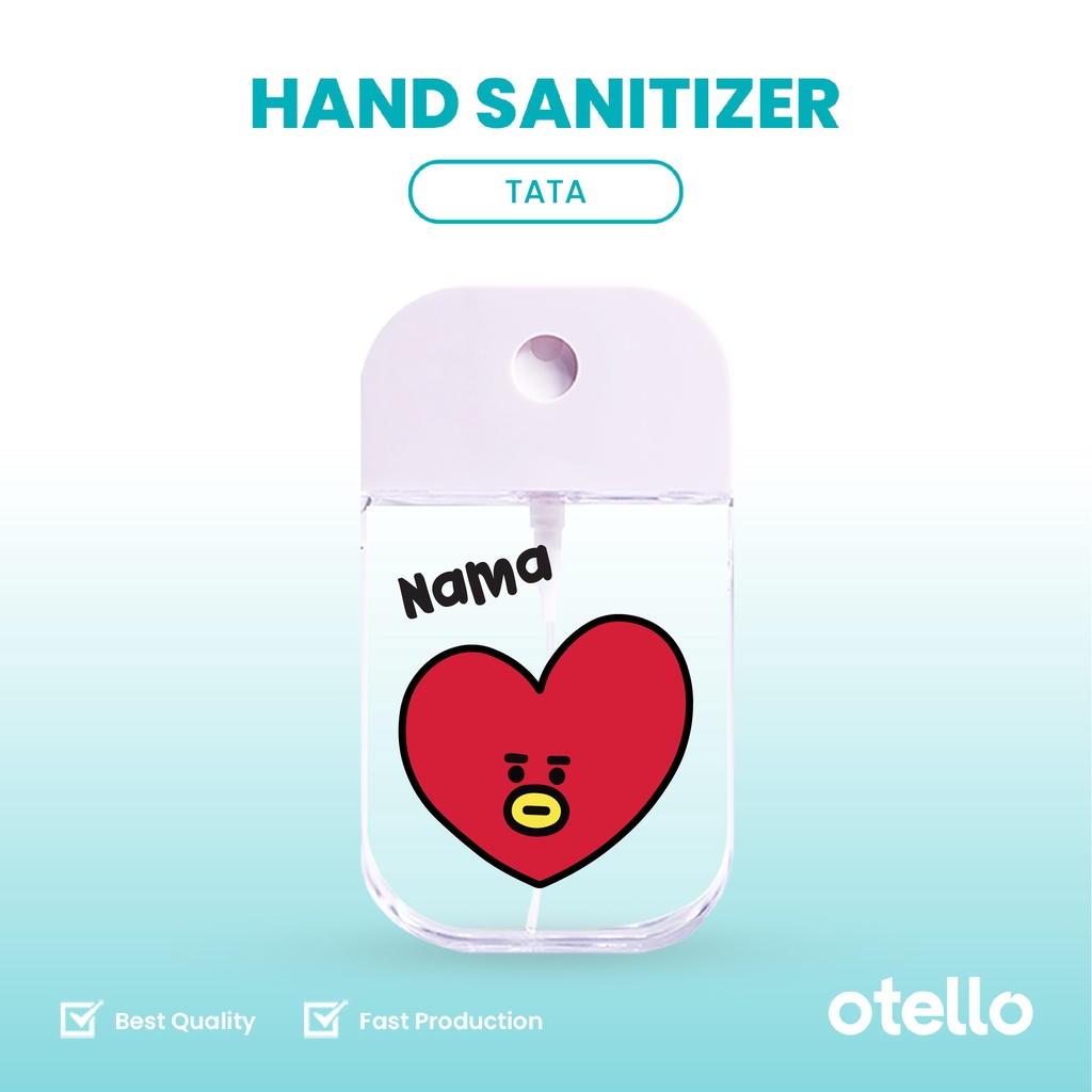 Otello - Custom Pocket Hand Sanitizer BT21 Nama Spray Bottle Botol BTS Bangtan Fans Idol Karakter