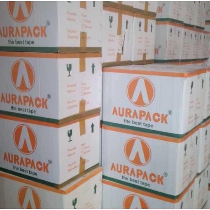 

Lakban Bening / Cokelat Merk Aurapack 78mm x 90 yard 100 yard 1 DUS ISI 72 PCS