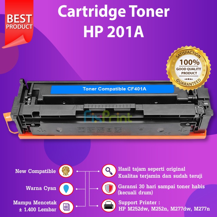 Cartridge Toner Compatible 201A CF400A CF401A CF402A CF403A Tinta Printer HP M252n M277n M277dw M252