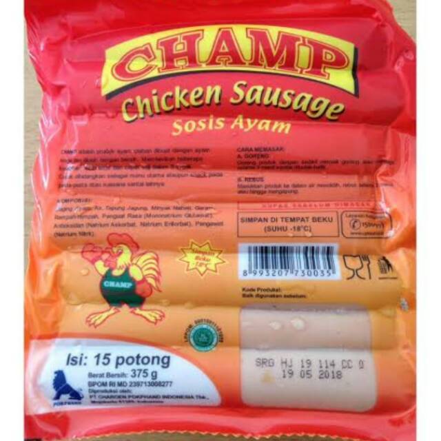 

CHAMP Sosis Ayam 375gr isi 15