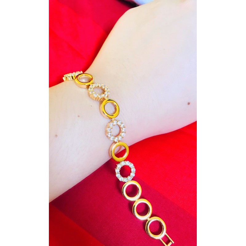 Gelang rante permata mewah emas xuping