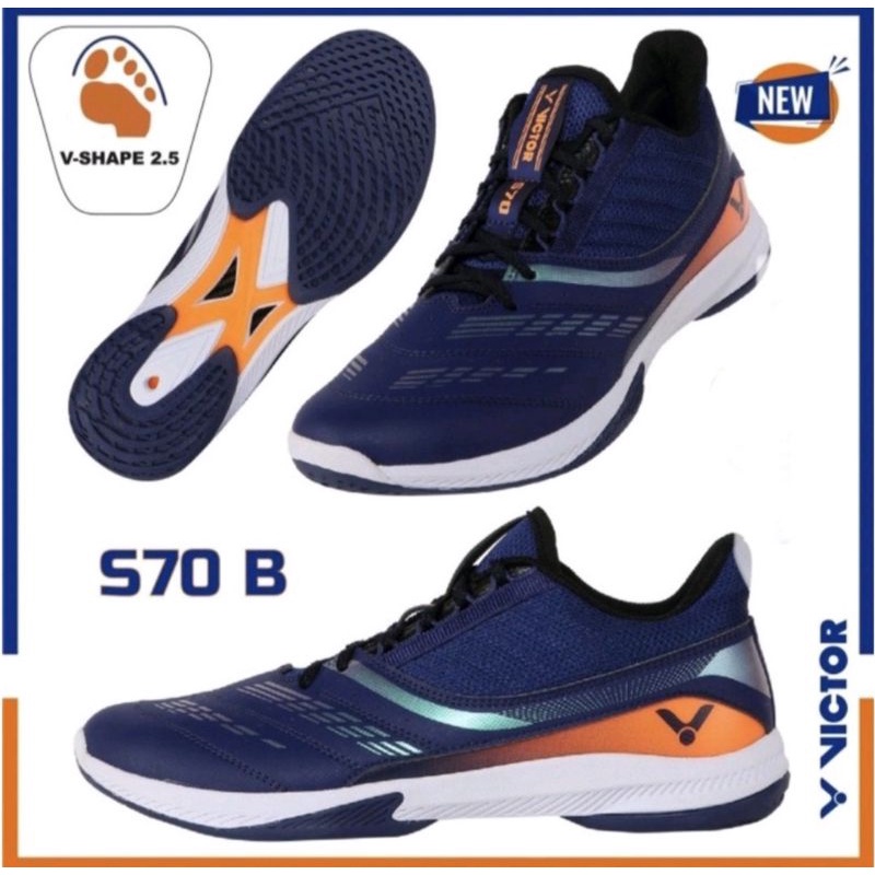 New sepatu Badminton VICTOR S 70 B / Sepatu bulu tangkis victor S70