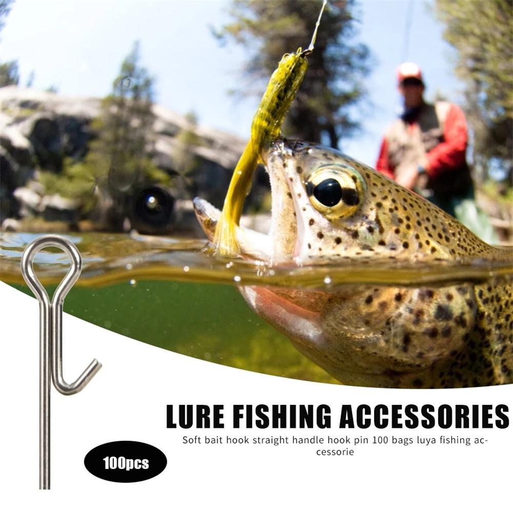 Lanfy Umpan Lembut Menyengat Stainless steel Konektor Jarum Outdoor Memancing Alat Pancing String Hook