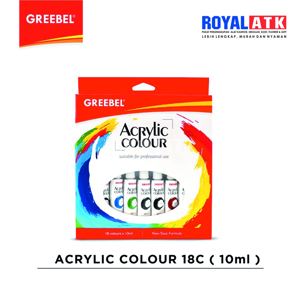 

CAT AKRILIK GREEBEL PAINT SET 18X10ML