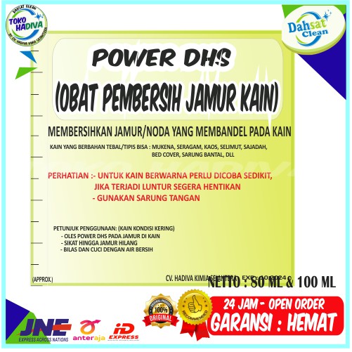 OBAT PEMBERSIH JAMUR / NODA PADA KAIN / PAKAIAN POWER DHS PENGHILANG TAYUM /JAMUR HITAM (COD_bisa)