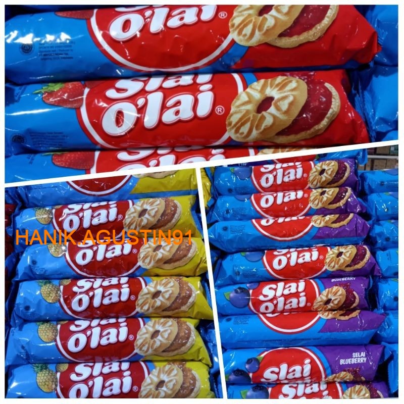 

Slai Olai Biskuit Selai Strawberry / Nanas / Blueberry 128 Gram
