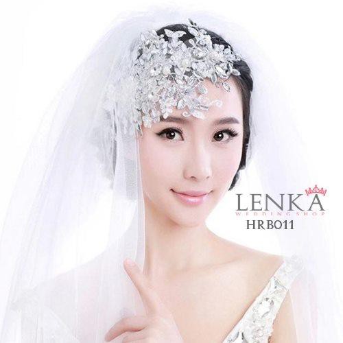 [SIAP KIRIM] HAIRPIECE BROKAT LACE PUTIH AKSESORIS RAMBUT PENGANTIN HRB011