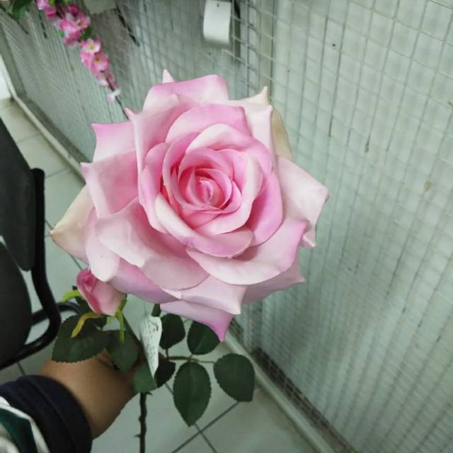 Bunga plastik mawar besar artificial-1