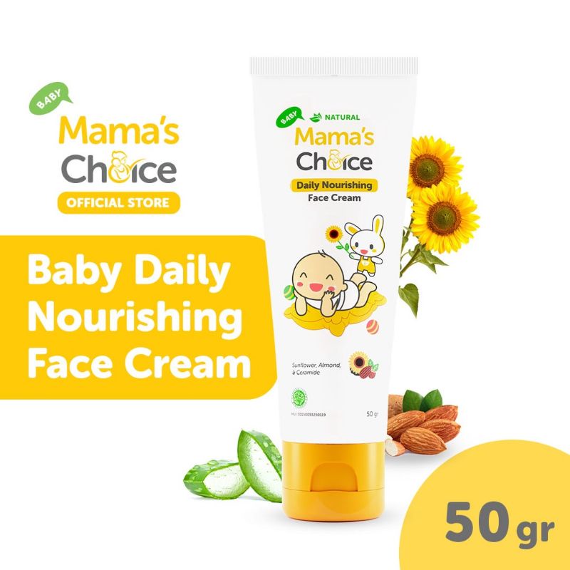 Mama's Choice Baby Daily Nourishing Face Cream | Baby Face Cream | Krim Pelembab Wajah Bayi