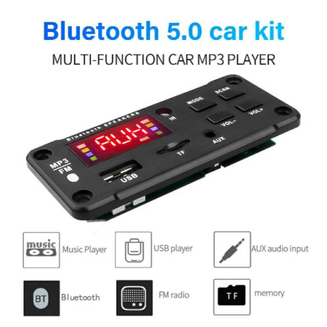 MP3 PLAYER BLUETOOTH 5.0 SUPPORT SD CARD DC 5V/9V/12V