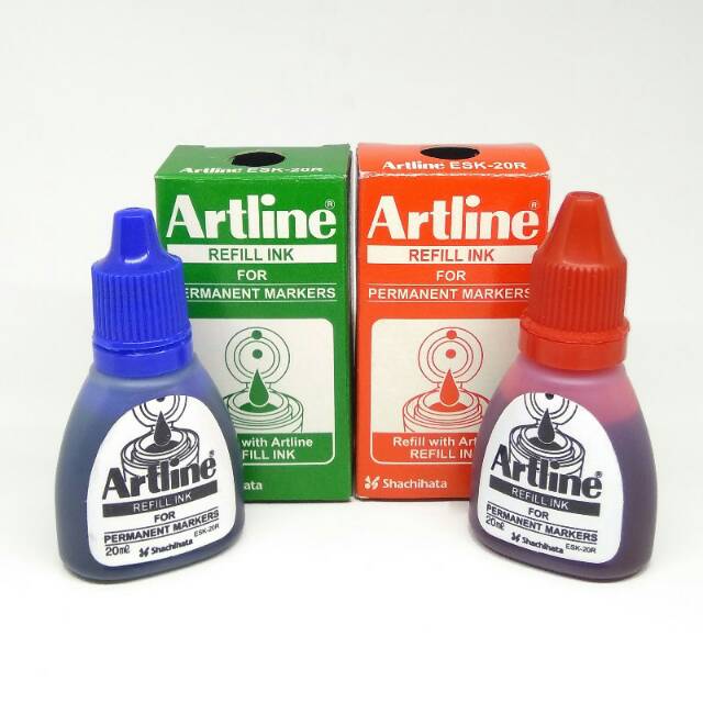 

[PCS] TINTA ISI ULANG SPIDOL PERMANEN ARTLINE ESK-20R REFILL INK PERMANENT MARKER 20 ML*