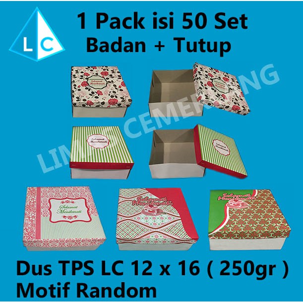 

DUS TPS LC 12x16 250lbr ( Dus Kue | Dus Snack | Dus Roti ) 250gr