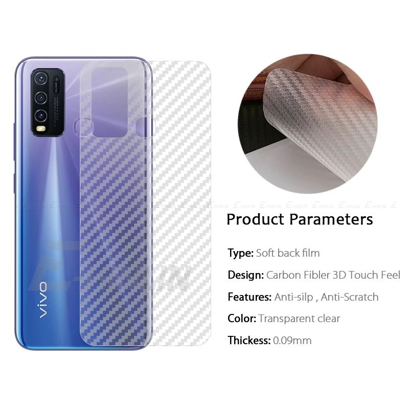 PROMO 3IN1 TEMPERED GLASS LAYAR KAMERA SKIN CARBON VIVO Y30 Y50 TG ANTI GORES FULL SCREEN PROTECTOR