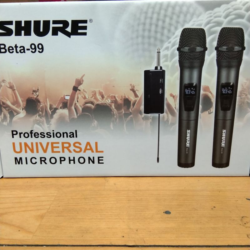 mic wireless shure beta 99 handled receiver recharge