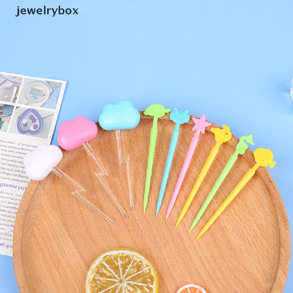 6 / 20pcs Garpu Buah / Kue / Dessert Mini Motif Kartun Untuk Anak