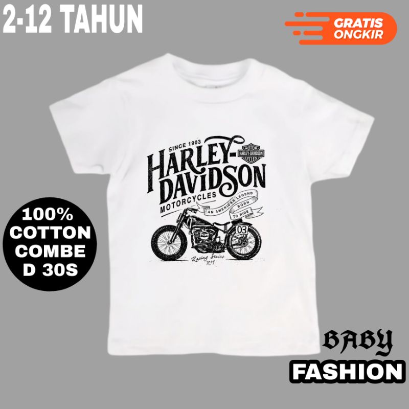 KAOS BAJU ANAK HARLEY DAVIDSON MotorCycles / TSHIRT DISTRO BABY KIDS TEE / BAYI ANAK LAKI LAKI PEREM