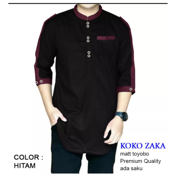 4 Size,7 Warna KOKO ZAKA,Baju Koko Muslim Pria Terbaru,Terkini dan Terlaris