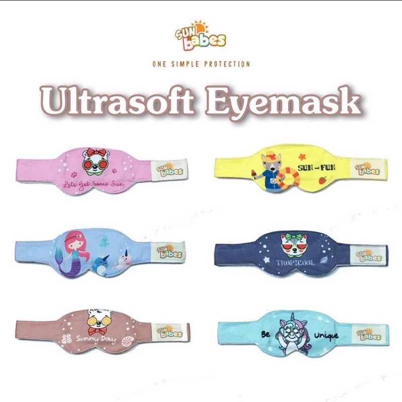 Makassar ! Eye Mask / Penutup Mata Bayi Ultra Soft Sun Babes