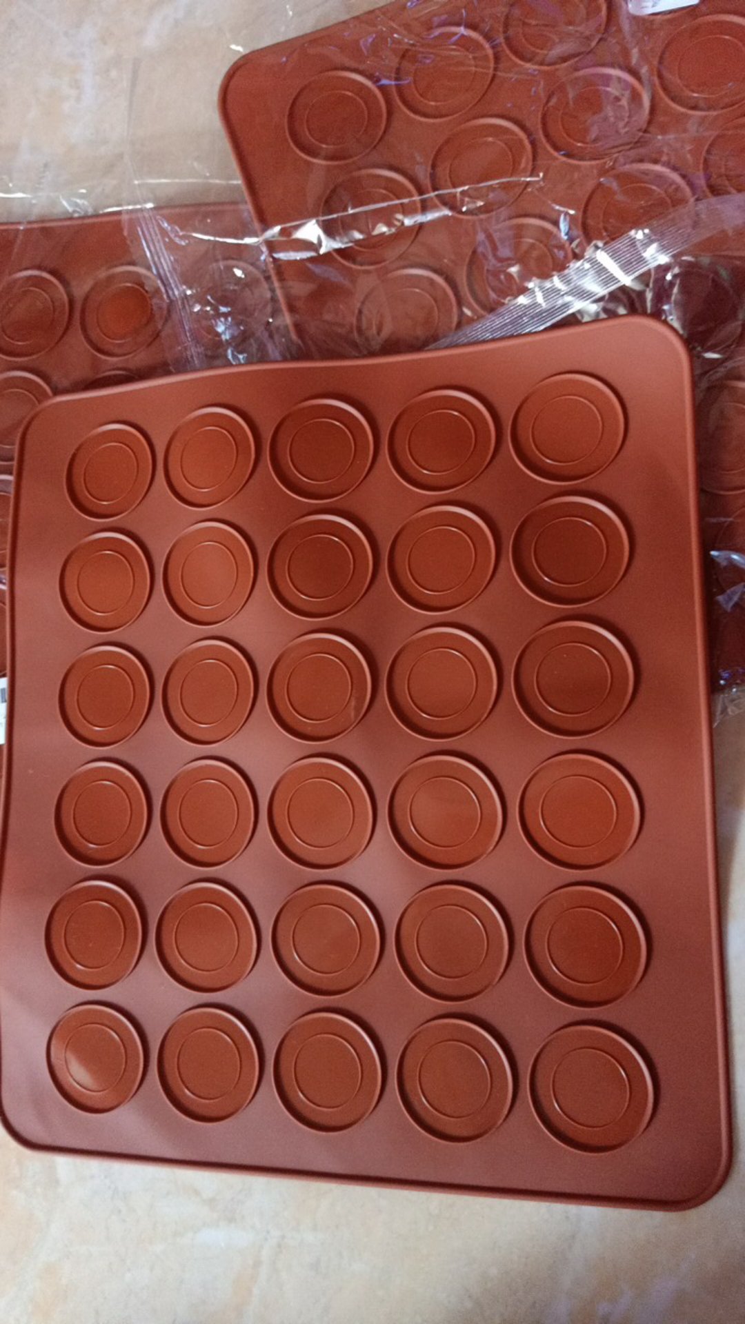 Cetakan Macaroon 30 Rongga Bahan Silikon Untuk Oven