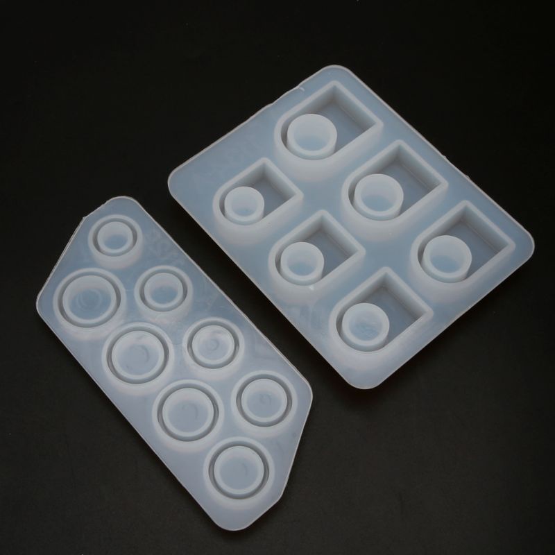 SIY  2Pcs Handmade All Sizes US Size 5-12 Silicone Ring Resin Molds Kit Jewelry Tools