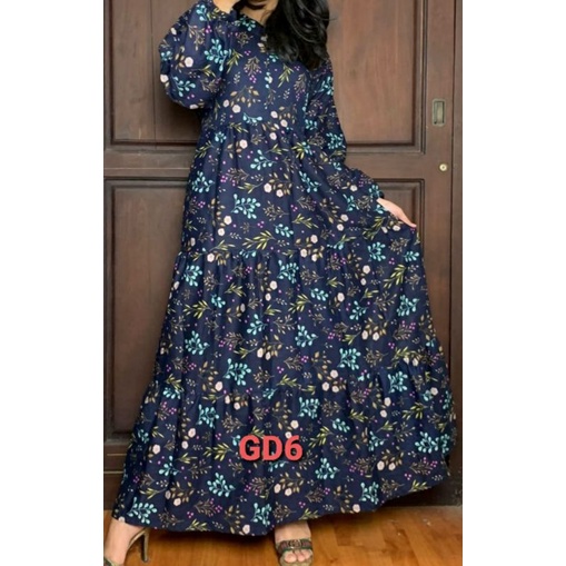 Gamis 3 dara rayon super lingkar dada 110 / Gamis dewasa /gamis adem