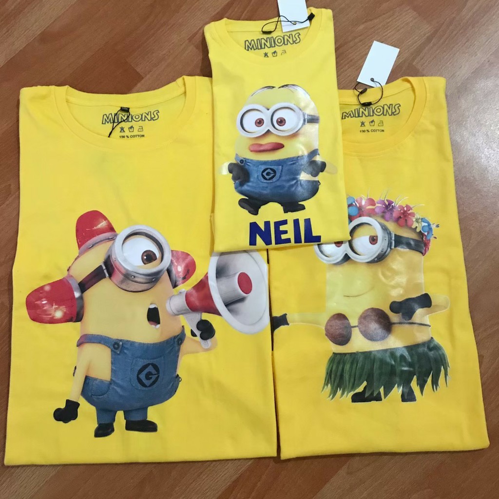 Kaos minione custom name/Kaos import/MY tee/family tee