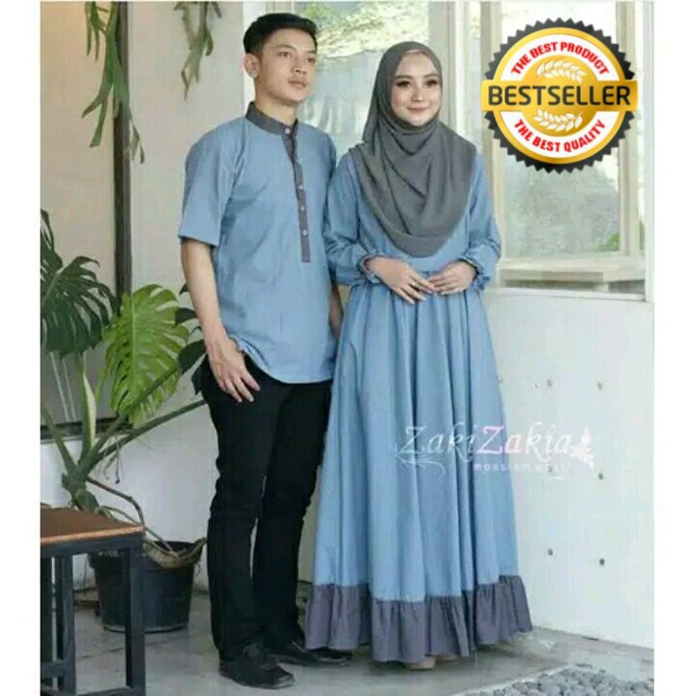 TERLARIS gamis syari couple zakia muslimah
