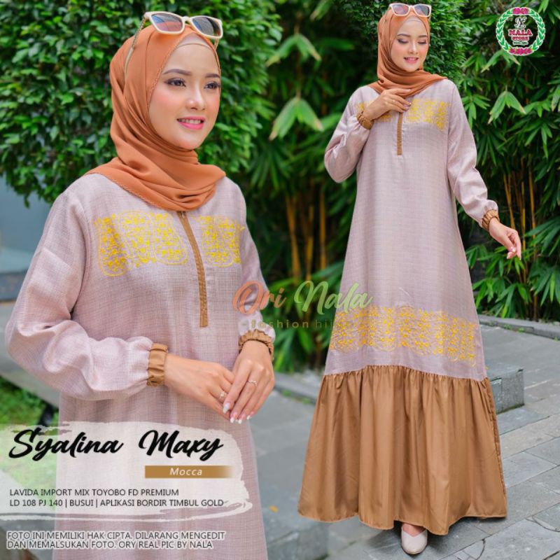 Dress Gamis Wanita Busui Cantik | Syalina Maxy | Fashion Muslim Wanita