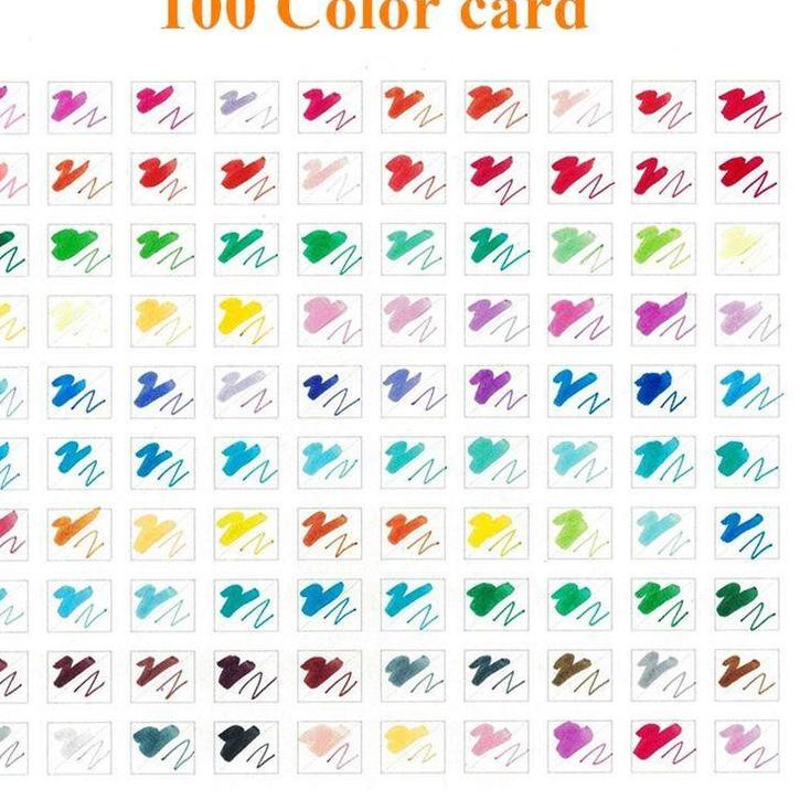 

(ZiF➽) ★★ Slayershop Dual Tip Pulpen Sikat 24/48/60/100Warna Sketsa Menggambar Manga Dual Head spidol Warna Air Pena untuk Menggambar Animasi Mewarnai Books Desain Perlengkapan Seni ||Super laris