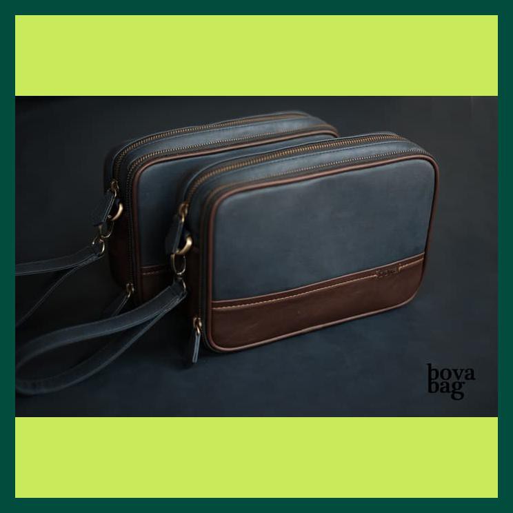 DUSTIN BLUE CLUTCH VAPE BAG | VAPORIZER | TAS VAPE | BOVA BAG