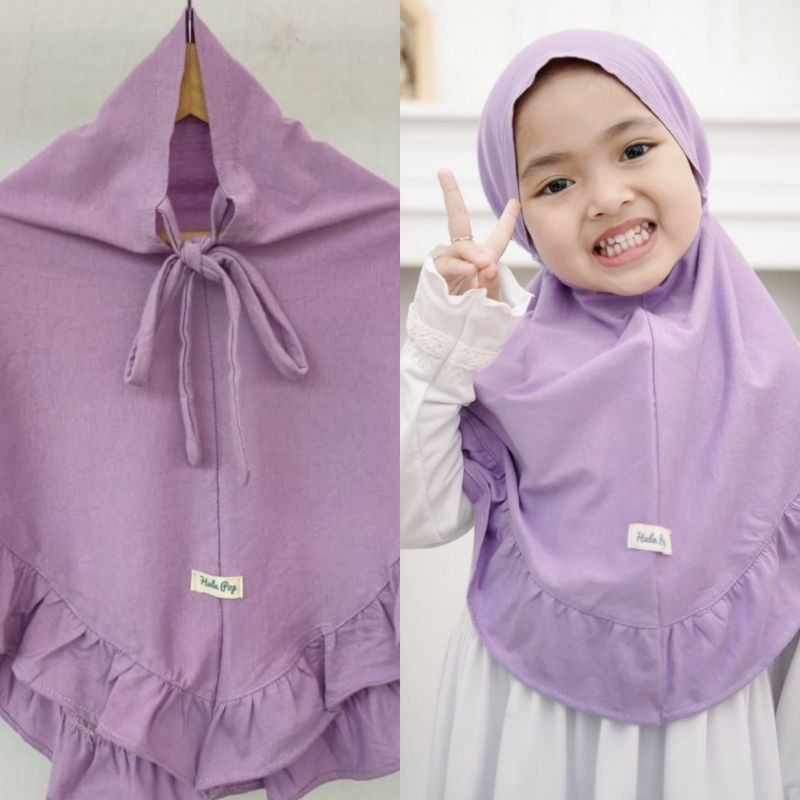 Jilbab anak sahara hulahop 1-5th warna lilac