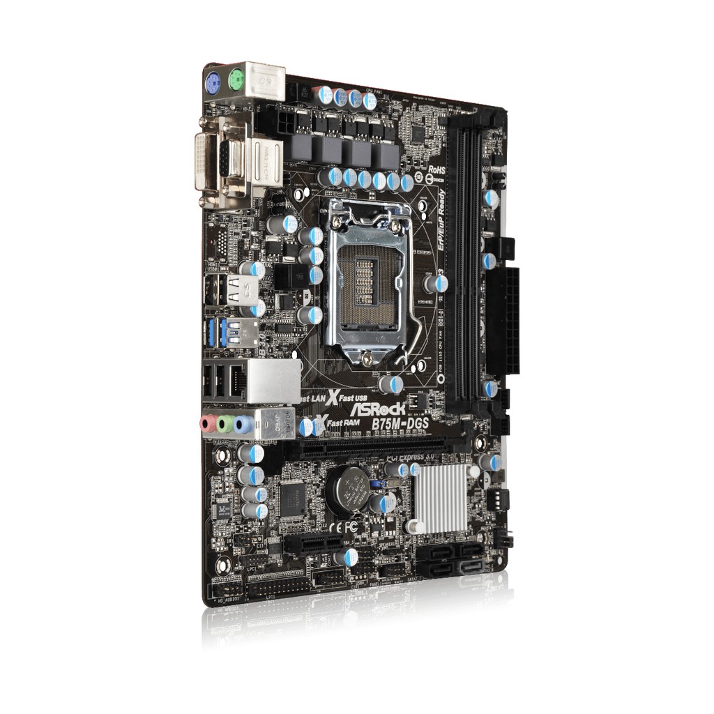 Motherboard Mainboard Mobo LGA 1155 B75 Asrock + Core i5 3470 + Fan