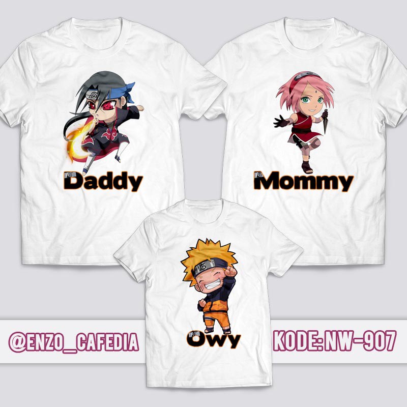 Jual Baju Kaos Couple Keluarga Kaos Couple Family Desain Kaos Naruto 907 Gratis Custom Nama Shopee Indonesia