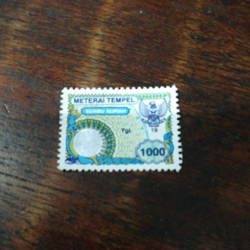 

Materai Rp 1000 Tahun Pemakaian 1996 sd 1999 Bersih