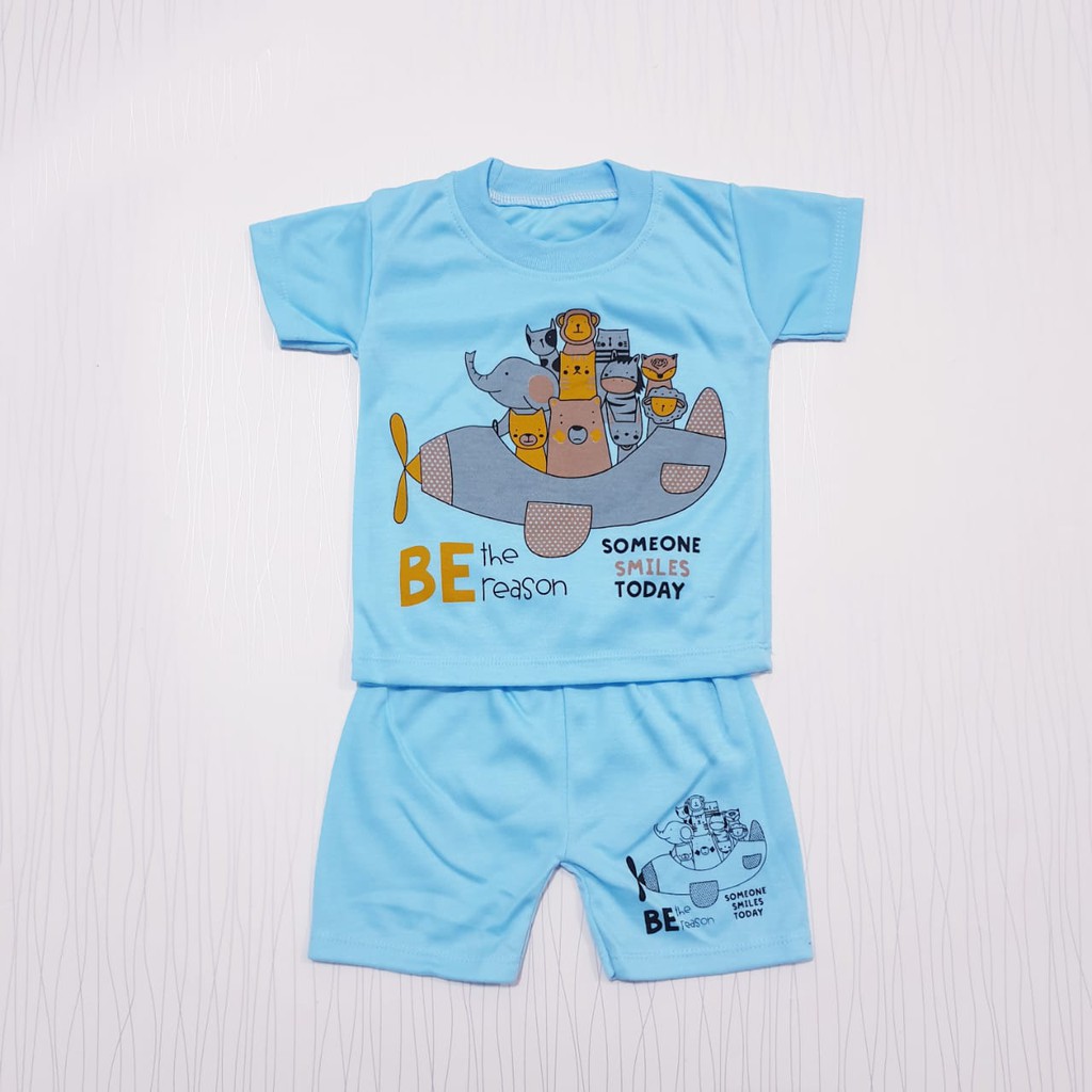 setelan pakaian anak laki-laki usia 0-12 bulan animal bahan  katun / baby gracia / baju cowo