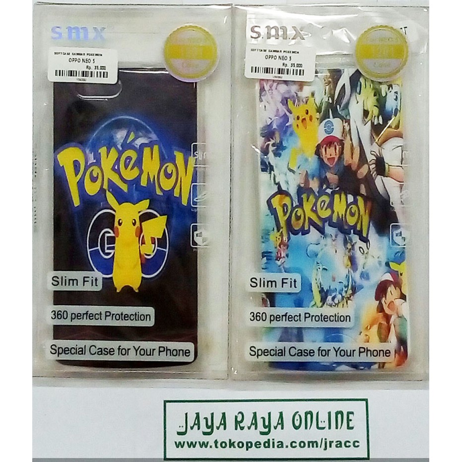 OPPO NEO 5 A31 Softcase Ultrathin Casing Gambar Pokemon GO Soft Cover