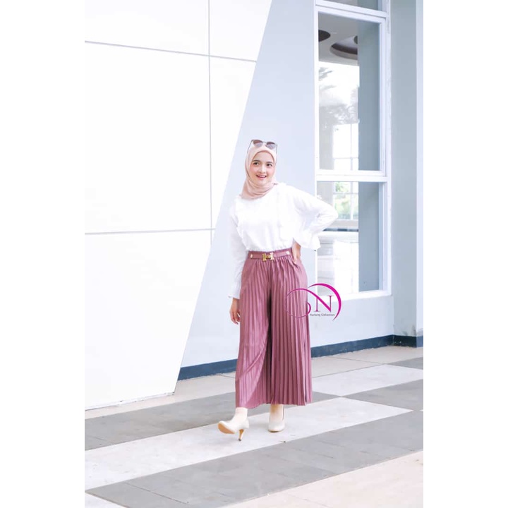 CELANA PANJANG KULOT HERMES PLISKET PREMIUM