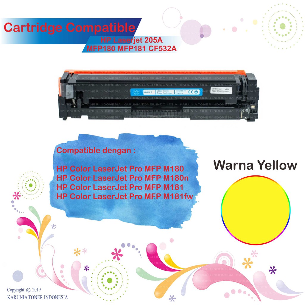Cartridge Compatible For HP Laserjet 205A M180 M181 MFP180 MFP181 CF531A CF533A CF532A CF530A CMYK