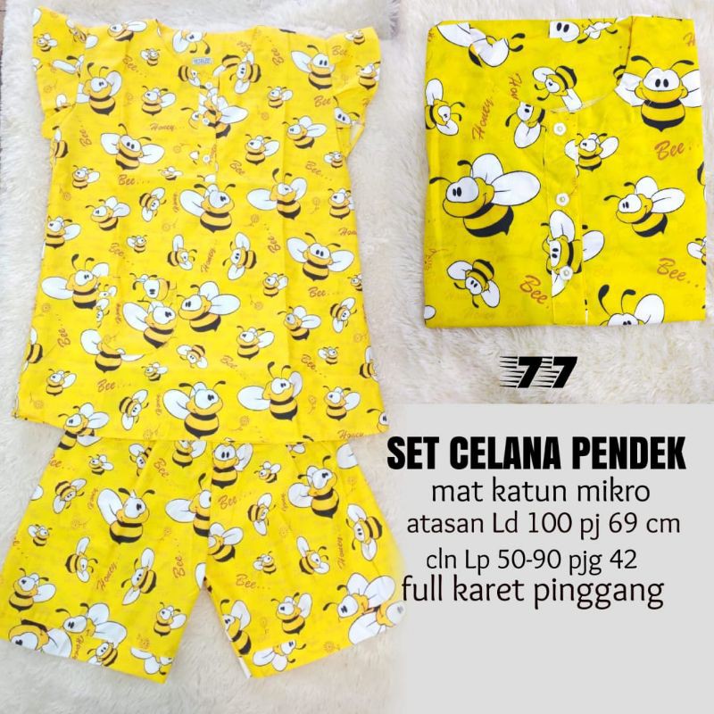 BAJU TIDUR CELANA PENDEK SET