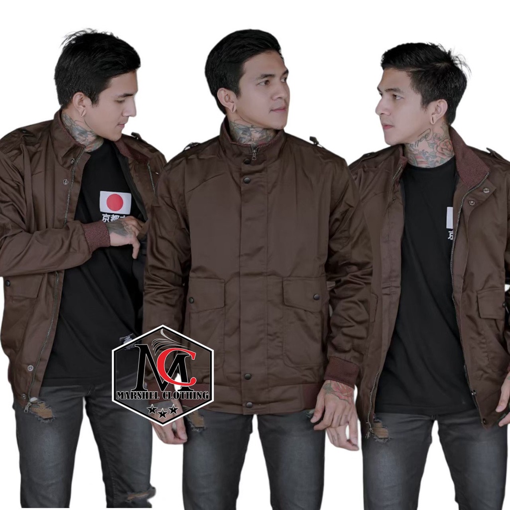 RCL - Jaket Bomber Pria / Jaket Motor Canvas Pria / Jaket Aragon Klasik Original NWS