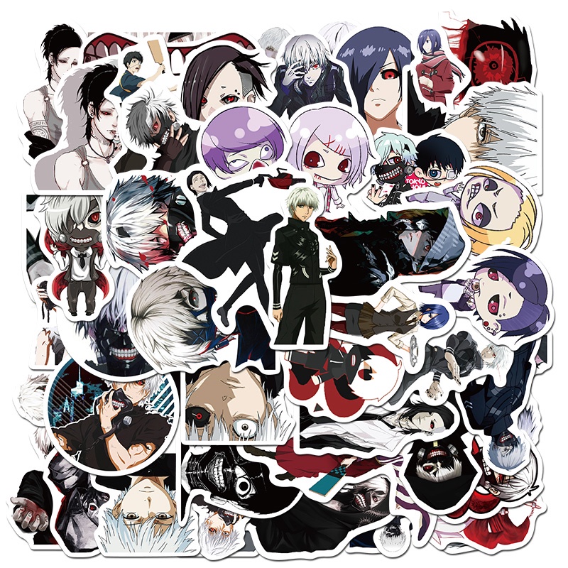 50pcs Stiker Anime Jepang Tokyo Anti Air Untuk Koper Mobil Laptop Sepeda Motor Notebook stickers