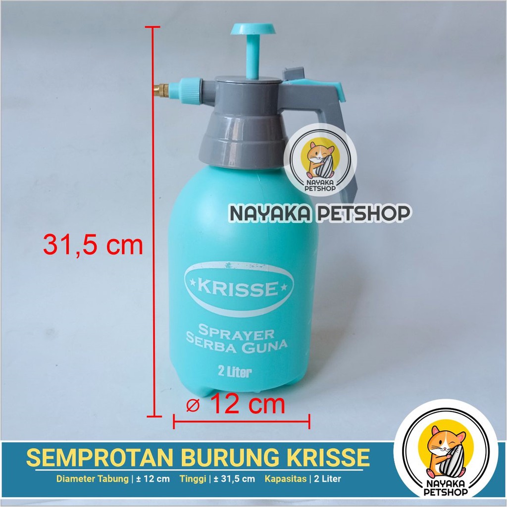 Semprotan Burung Sprayer Pompa Air Tanaman Disinfektan Krisse 2 Liter