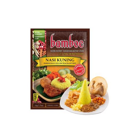 Bumbu nasi kuning instan bamboe 50 Gram