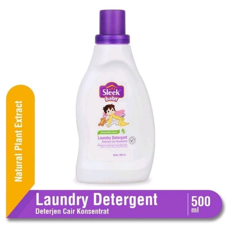 Sleek Baby Laundry Detergent Pouch Botol Refill 450ml 500ml 900ml Travel Kit100ml