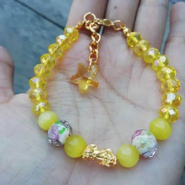 GELANG KRISTAL EMAS NAGA HONGKONG 24 KARAT