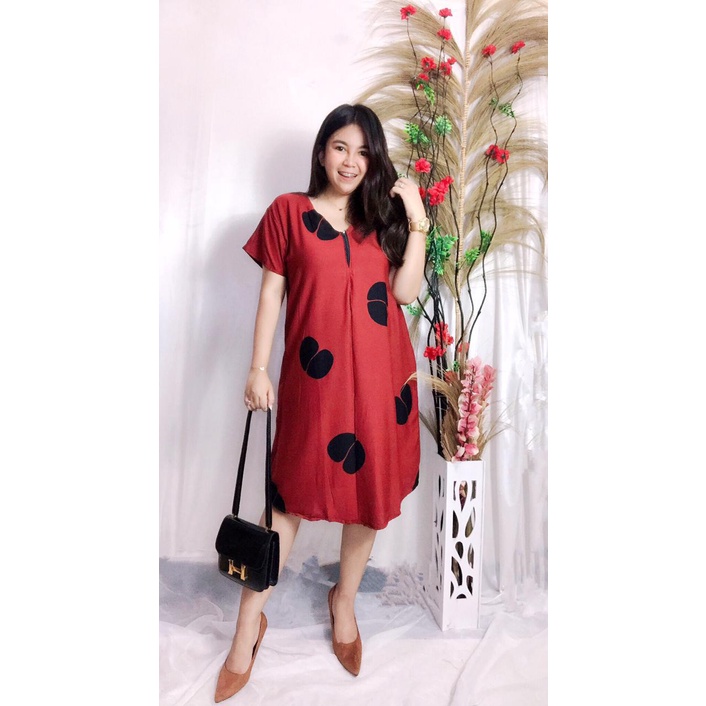 Daster Bali Busui-BSI - KOPI MAROON